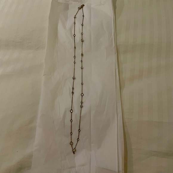 Silpada Necklace 925 Sterling Silver Cubic Zirconia CZ Station Chain 32in Long - Picture 6 of 9